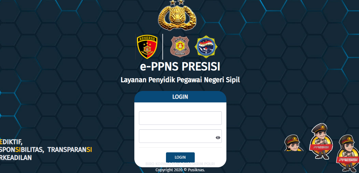 Cara login e-penyidikan